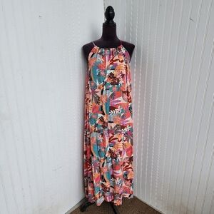 Label of Love Maxi Dress Women Maxi Long Boho Colourful Summer Multi Sleveless S